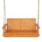 2-Person Wooden Porch Swing with Hanging Chains for Garden Yard